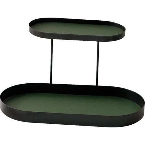 Étagère de rangement, construction en métal et cuir, design moderne, Style 1 (1/2)