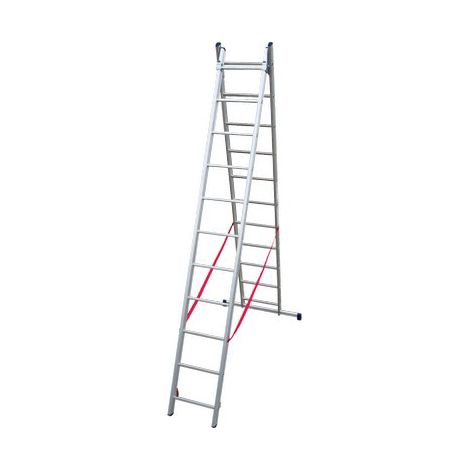 SCALA PARALLELA 2 RAMPE STILO FACAL  ALLUMINIO EN 131 H.CM 193/314 PIOLI 2X 7