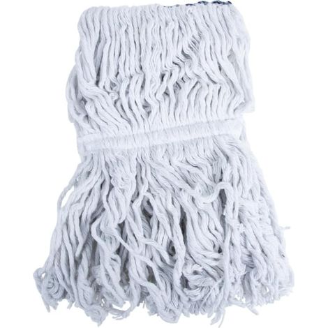 Tête de balai en coton amovible, lingette de rechange de 16 cm pour le nettoyage des sols domestiques (1/5)