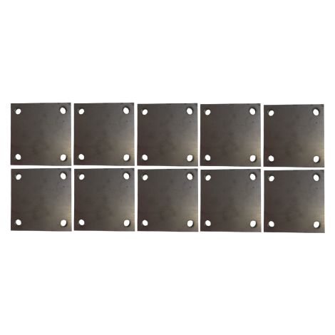 Lot 10 platines acier percée 120x120x8 (1/3)