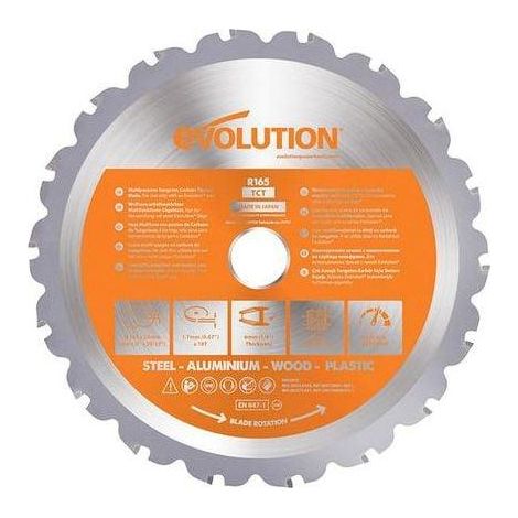 Evolution RAGE hoja de sierra circular 165 mm 18 dientes