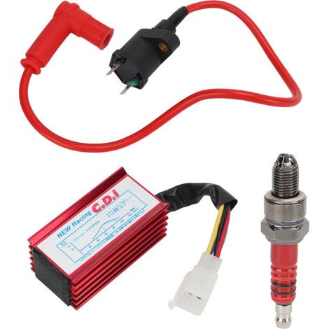Coil d'allumage en aluminium 5 broches AC CDI Box A7TC Kit de bougie d'allumage pour 50cc 70cc 90cc 110cc 125cc 150cc Pit Dirt Motor Bike (1/5)