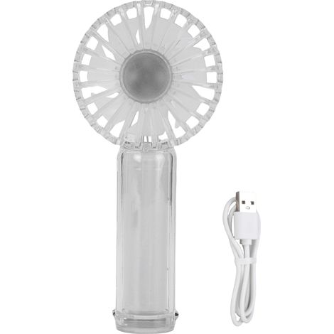 Ventilador de Mano Portátil Recargable USB-C, 3 Velocidades Silencioso con Gancho y Luz Nocturna – Ideal para Oficina, Viajes y Exterior (1/5)