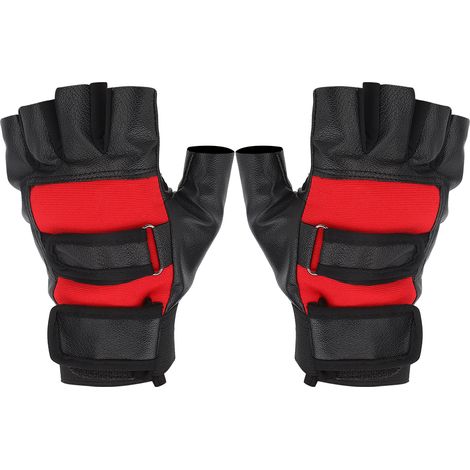 Gant d'entraînement en simili cuir pour homme, sport et cyclisme avec fermeture à scratch (1/5)