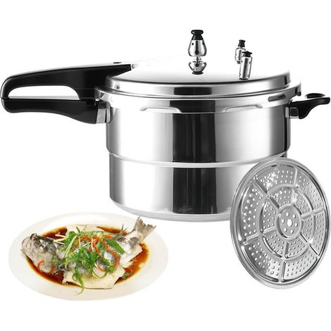 KLVGTIFS PUAutocuiseur 7 Litres en Alliage d'aluminium, Autocuiseur à Induction, Cocotte Minute de Grande Capacité pour Cuisinières à Gaz