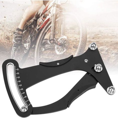 Tensiomètre à Rayons de vélo,Durable Tensiomètre à Rayons de vélo de Route Roues de vélo en Acier Fil Calibration (Noir) (1/4)