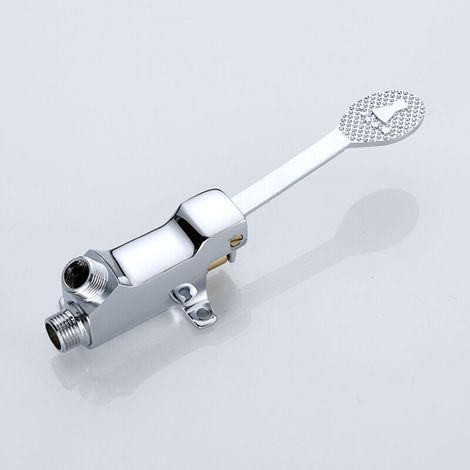 Clapet de pied simple en laiton chromé poli, robinet de pied pour robinet de pied 1 pièce (1/4)