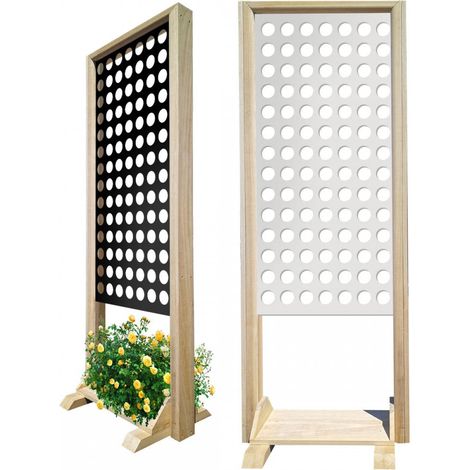 FORI PICCOLI - Paravent modulable - 70x190 cm - en bois et PVC - Couleur : noir