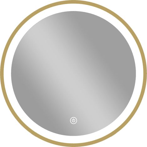 Miroir Honorio Éclairage LED Rond Luxe Doré Réglable 40 cm Salle de Bain