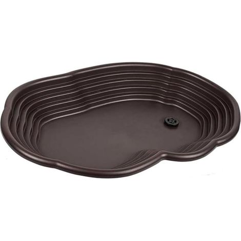 Plat d'eau Tortue avec Rampe et Plate-Forme, Bol d'alimentation pour Reptiles, Facile à changer l'eau, Intégrée l'aménagement paysager