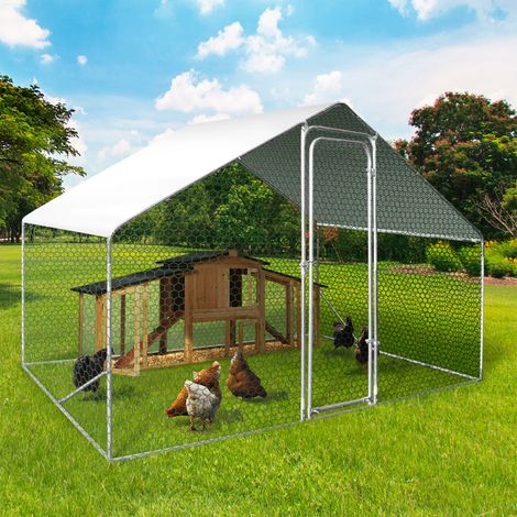 Lona impermeable blanca 3.4x2 M 150 gr para corrales avícolas (1/4)