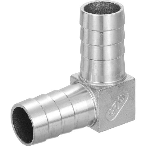 25mm Raccord De Tuyau À Angle Droit 90 Degrés avec Embout Argent (1/5)