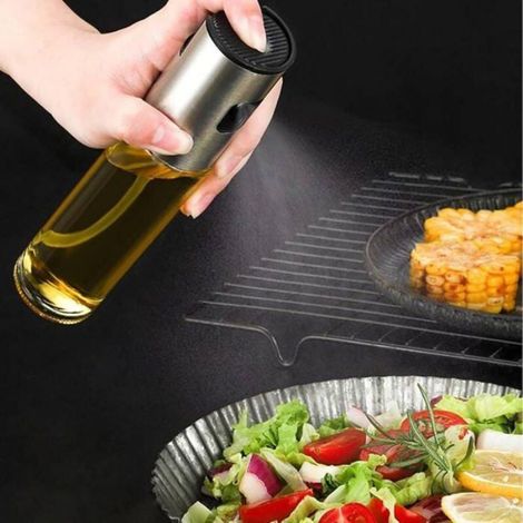 Pulvérisateur Huile - Acier Inoxydable Et Verre - 100 ml - Pour Cuisine Grillades Salades Pâtisserie - 1 Pièce (1/4)