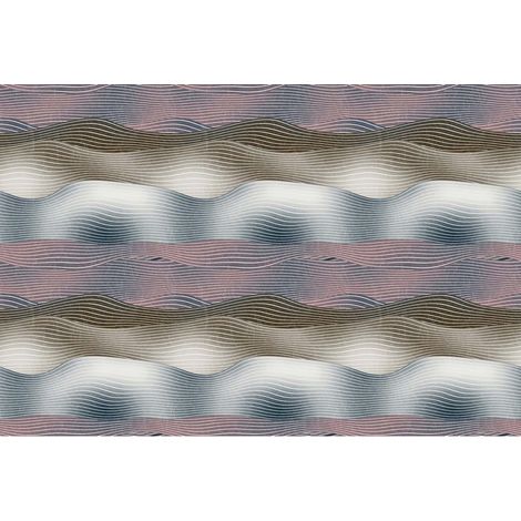 Papier peint panoramique rétro gris Tapisserie panoramique à motif graphique mauve Papier peint panoramique original pour chambre adulte (1/2)