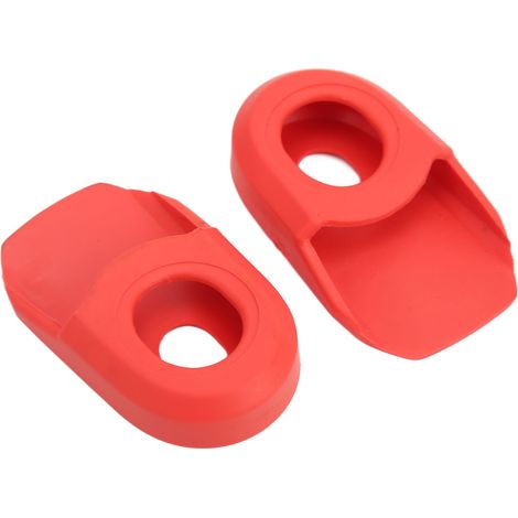 2 Pièces Protège-Pédalier Vélo Silicone, Housse Manivelle Bicyclette Anti-Rayures Rouge (1/5)