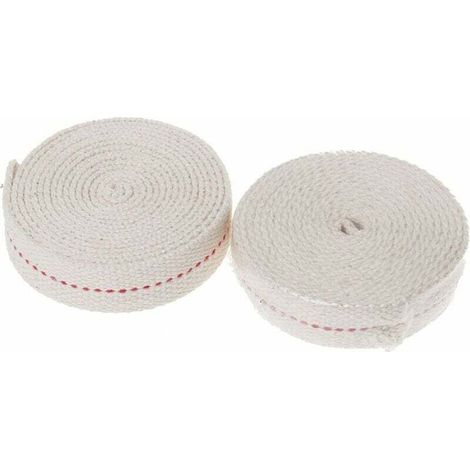 YMYNY 2 Mètres Coton Mèche de Lampe, Mèches de Rechange Lanterne Mèches Pour Brûleurs Lampes à Huile ( Blanc )-Lot de 2 (1/4)