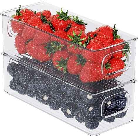 Boîte De Rangement En Plastique - Boîte De Conservation Alimentaire Transparente En PET - Pour Cuisine Et Réfrigérateur - Lot De 8 (1/5)