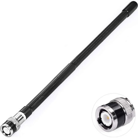 Antenne Radio CB 27 MHz Fouet Souple Connecteur Mâle BNC 25 cm Compatible avec Cobra Midland Uniden Maxon Radio Portable CB Mobile Scanner (1/5)