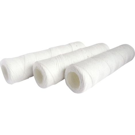 Packung mit 3 gewickelten 20-Mikron-Sedimentfilterpatronen – Standardgröße 10 Zoll, zur Filterung von Verunreinigungen aus Kühlschrankwasser – Nutzungsdauer: 6 Monate