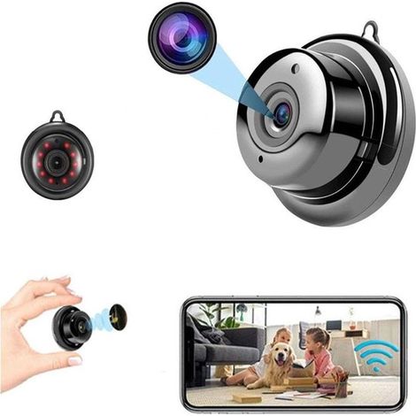 Mini-Spionagekamera 1080p HD-Nachtsicht Bewegungserkennung WLAN Zwei-Wege-Audio Für Sicherheit zu Hause im Auto oder im Freien Für Eltern und 1 (1/5)