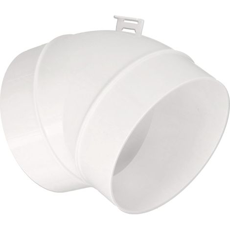 KOTARBAU Tuyau d'évacuation coudé à 45° en plastique blanc Ø 100 mm (1/5)