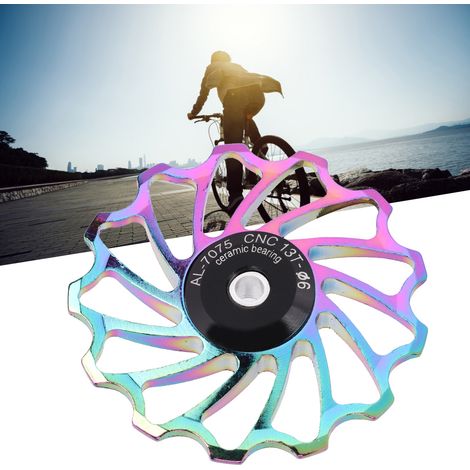Poulie céramique 13 dents pour dérailleur VTT - Accessoire vélo arrière coloré (1/4)