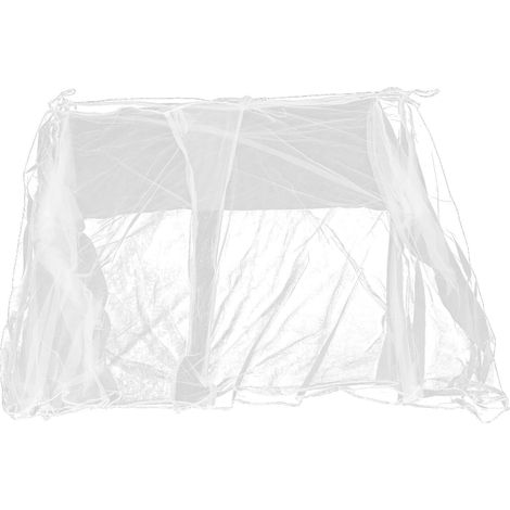 Grosse Moustiquaire Extérieure Portable pour Gazebo et Balcon, Blanche (1/5)