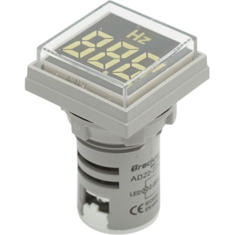 Indicatore di frequenza digitale LED bianco 0-99Hz Ø 22mm Breckner Germany (1/4)
