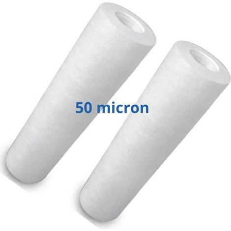 2 x cartouches de rechange pour filtre à eau - filtre à sédiments 10" - 50 microns - filtre à impuretés