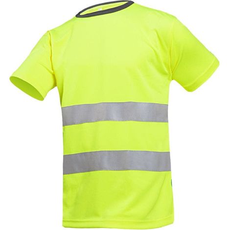 Tee-shirt de travail Cartura Jaune fluo taille L - Sioen
