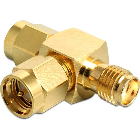 Delock sma plug  sma plug  sma jack t-shape