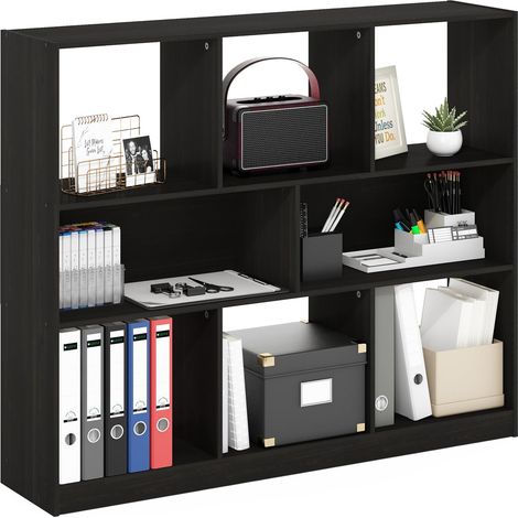 Étagère, Bibliothèque À 8 Cubes, Étagère De Rangement Horizontale, 10,9 X 47,2 X 39,4 Cm, pour Salon, Chambre, Bureau, Couleur Expresso, Espresso (1/5)
