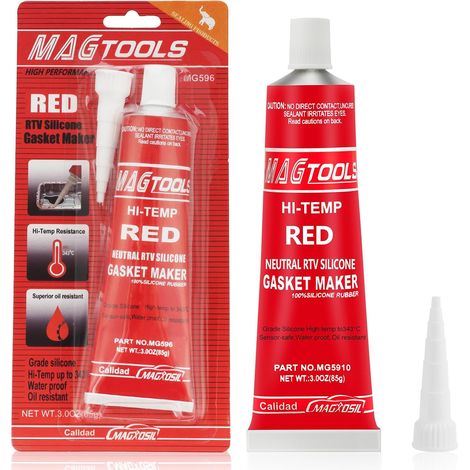 Mastic d'étanchéité moteur, 85ml Mastic d'étanchéité moteur, Mastic silicone résistant à l'huile haute température, Joint de culasse produit d'étanchéité, Mastic silicone pâte d'étanchéité (1/5)