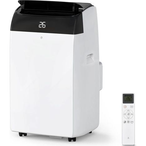 HAUSPROFI Mobile Air Conditioner Unit,10000 BTUs, Black Top, Suitable for Room up to 122 m³ (46㎡) 3-in-1 Function with Cooling, Dehumidifying & Ventilating with Removable Antibacterial Filter, 24-hour