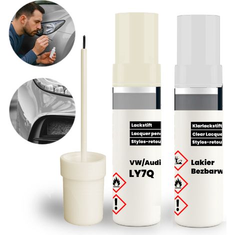 LY7Q 2-in-1 VW Audi Lackausbesserungsset – Kratzer- und Steinschlagreparaturset Basislack + Klarlack (1/5)