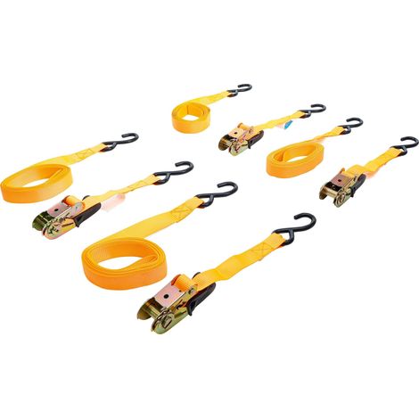 Sangles à cliquet BGS avec crochets robustes, 5 m x 25 mm, 4 pièces (1/4)