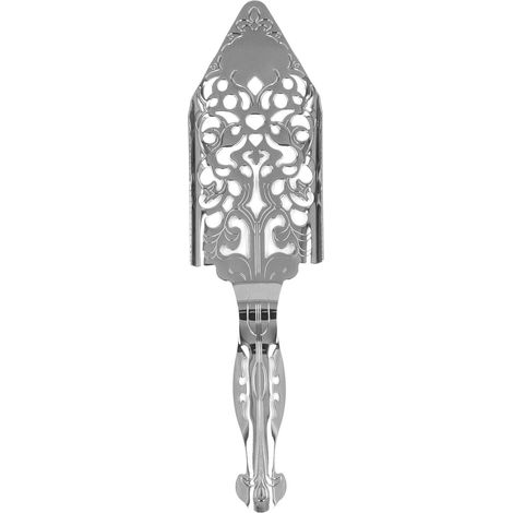 Cuillère à filtre à absinthe en acier inoxydable creux, couleur absinthe, cuillère à cocktail en bois d'absinthe, cuillère à sucre pour barman, couleur argent-AquaForge