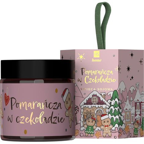 Vela de soja Hiskin Home - Naranja cubierta de chocolate