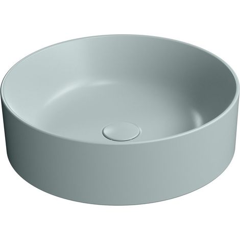 Vasque à poser KUBE X en céramique, dia 45cm, ghiaccio mat (1/3)