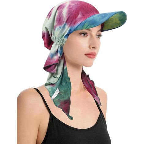 Bonnet de chimiothérapie JeiibrZui pour femmes avec visière - Taille unique - 1 pièce - Bonnet en polyester doux pour la perte de cheveux (1/5)