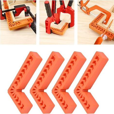 Ein Satz von 4 Positionierstützen mit einem 90-Grad-Klemmwinkel, geeignet für Holzbearbeitungs- und Tischlerwerkzeuge, 4 Zoll.