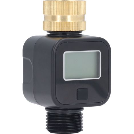Débitmètre d'eau numérique automatique 3/4 pouce fileté, compteur pour arrosage de jardin (1/5)