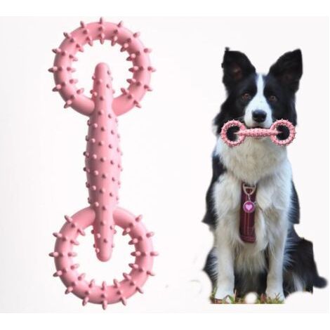 Dog Chew Ring - Dog Chew Toy, Puppy Teeth Stick, Dog Chew Board (Pink) (1/3)