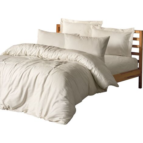 Funda nórdica, funda nórdica, ropa de cama Set 100% Algodón Cream (1/3)