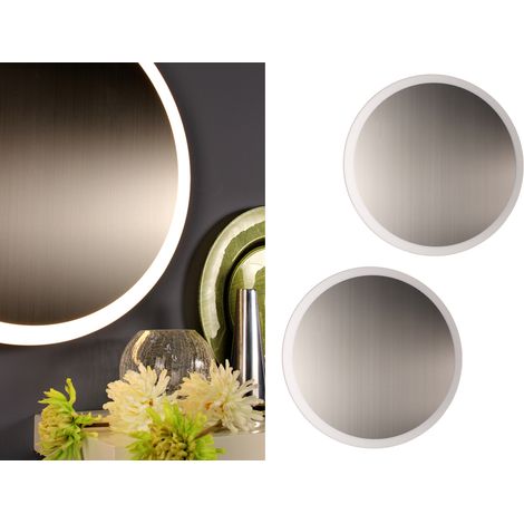 LED Deckenleuchten - 2er SET für Wand & Decke, Spiegel Design in Silber, Ø 50cm (1/5)