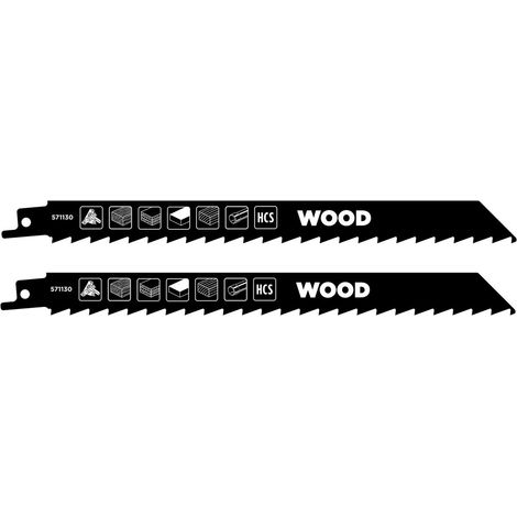 kwb Säbelsägeblatt für Holz, 229 mm (geeignet für Kaminholz, Hartholz, Sperrholz, MDF, Weichholz, flexibles HCS-Stahlmaterial, grobe Zahnung, gehärteter Stahl, präzisionsgeschliffen, ½ Universalschaf (1/2)