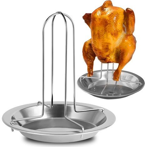 Support de Poulet Support à Poulet Support Poulet Support Poulet Barbecue en Acier Inoxydable pour Four, Barbecue, Poulets Accessoires Gril (1/5)