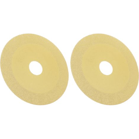 Lot de 2 disques diamantés pour meuleuse d'angle, outil rotatif, lame de scie pour carrelage, verre et champagne doré. (1/5)