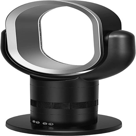 Ventilador portátil sin aspas HealSmart de tamaño mediano, pequeño ventilador de mesa, 10 velocidades, apagado automático después de 10 horas, diseño elegante y moderno, silencioso, ligero, 61 cm (24 