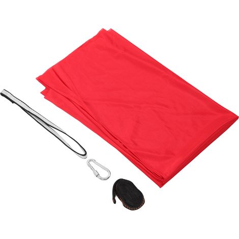 Lot enfant polyester extensible confortable hamac sensoriel aérien yoga intérieur extérieur rouge (1/5)